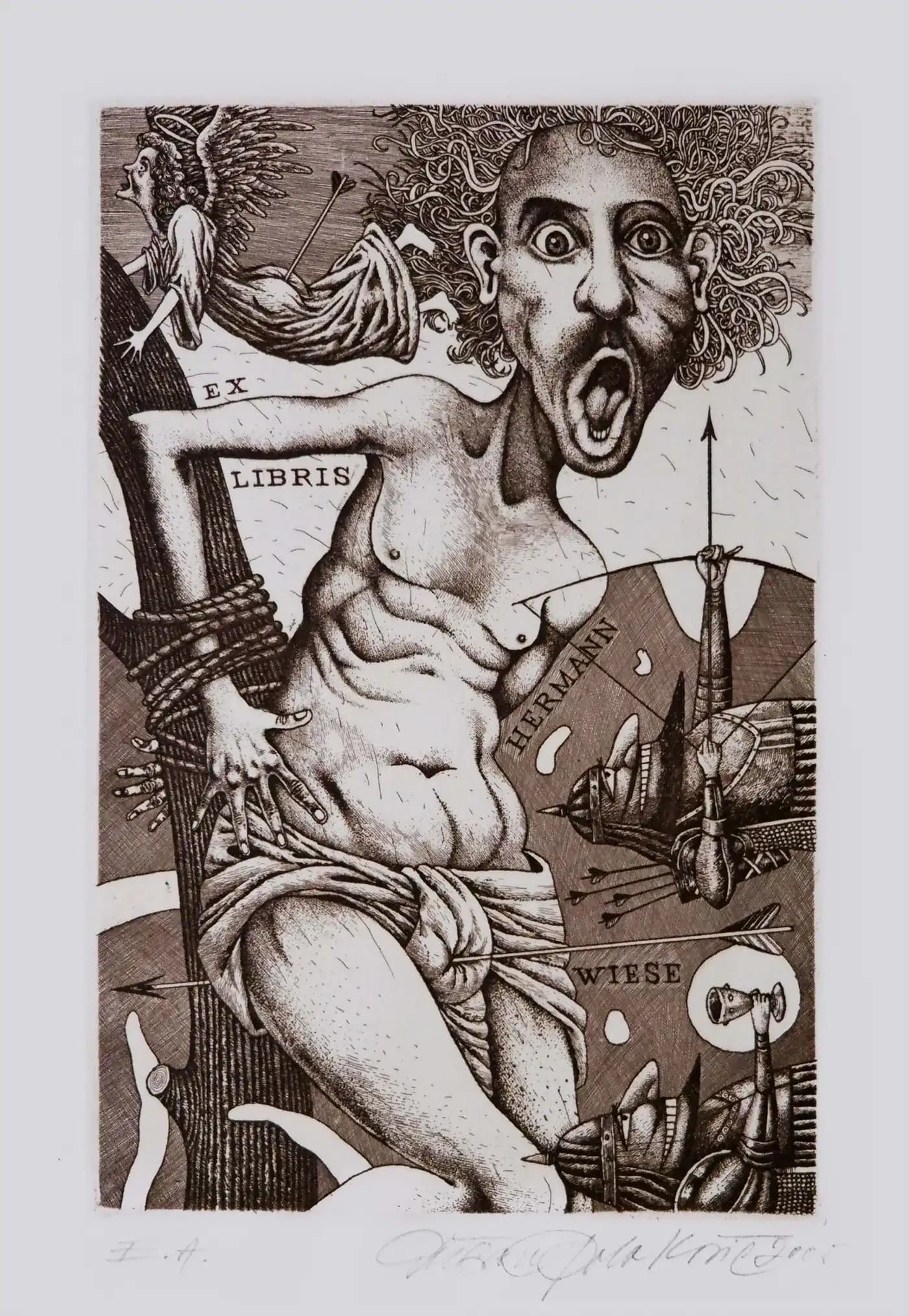 Exl. Libris Herman Wiese - Šíp
